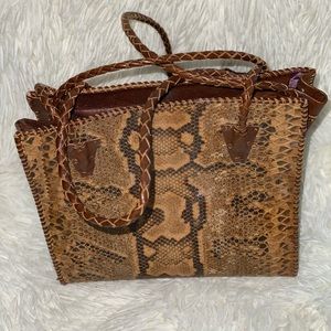 Genuine leather tote